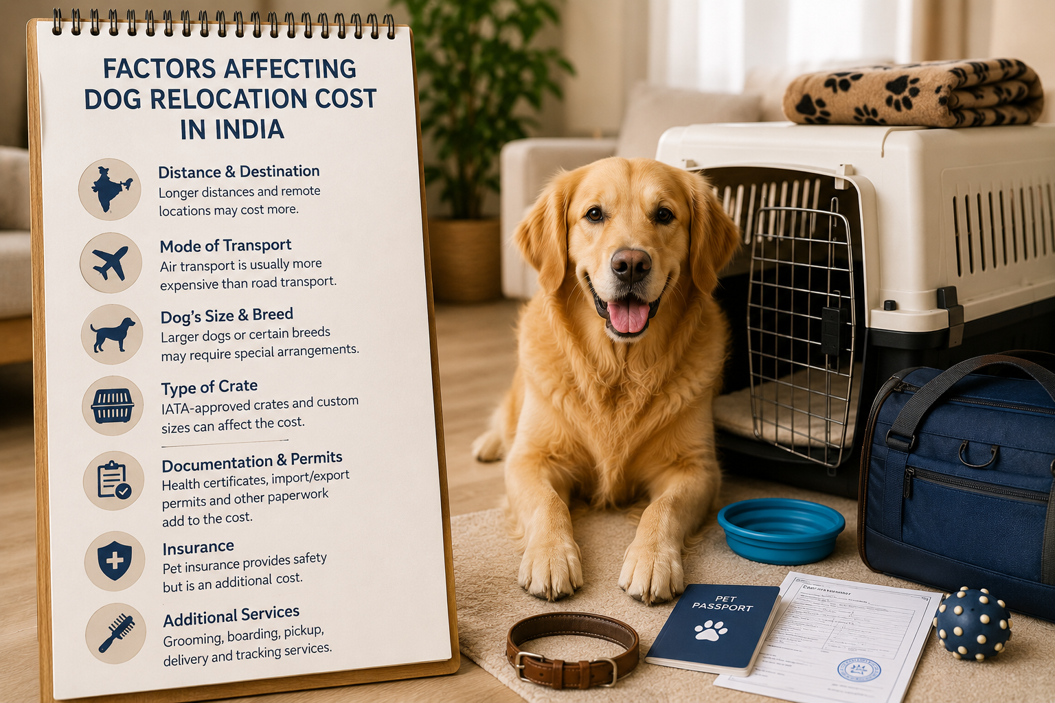 Factors Affecting Dog Relocation Cost in India